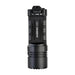 The Acebeam X20 is a rugged black flashlight with a ribbed grip, two buttons, and a side brightness indicator, making it ideal for tactical operations.