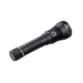 The Weltool F6R is a high-lumen, black tactical rechargeable flashlight featuring a textured grip, side button, and a large lamp head.