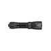 The Weltool T12 Plus is a black tactical flashlight featuring a textured grip and an on/off button. It offers a 3TAC function and is powered by a high-capacity 21700 battery for enhanced performance.