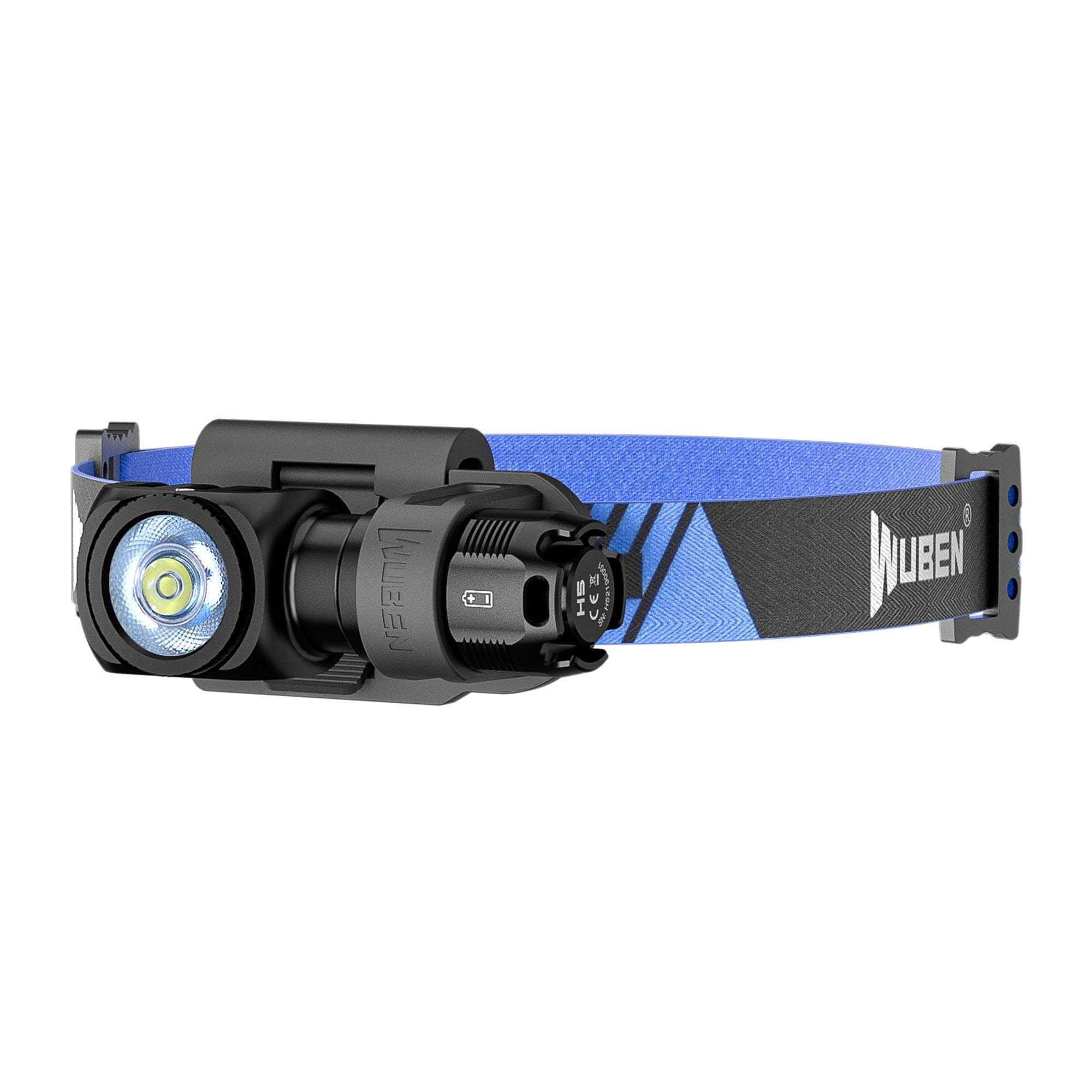 Wuben C2 tactical flashlight Wuben H5 headlamp. EDC military, police and  camping torch. 